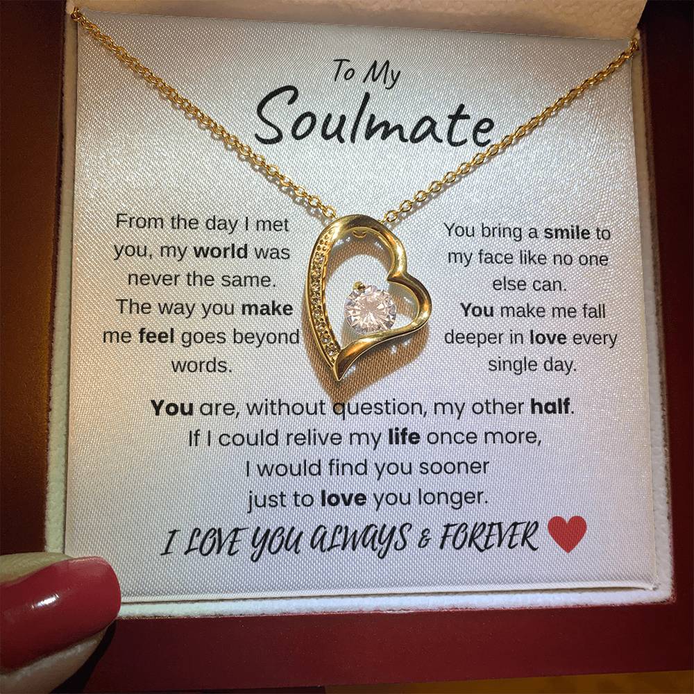To My Soulmate Forever Love Necklace A Timeless Symbol of Endless Love