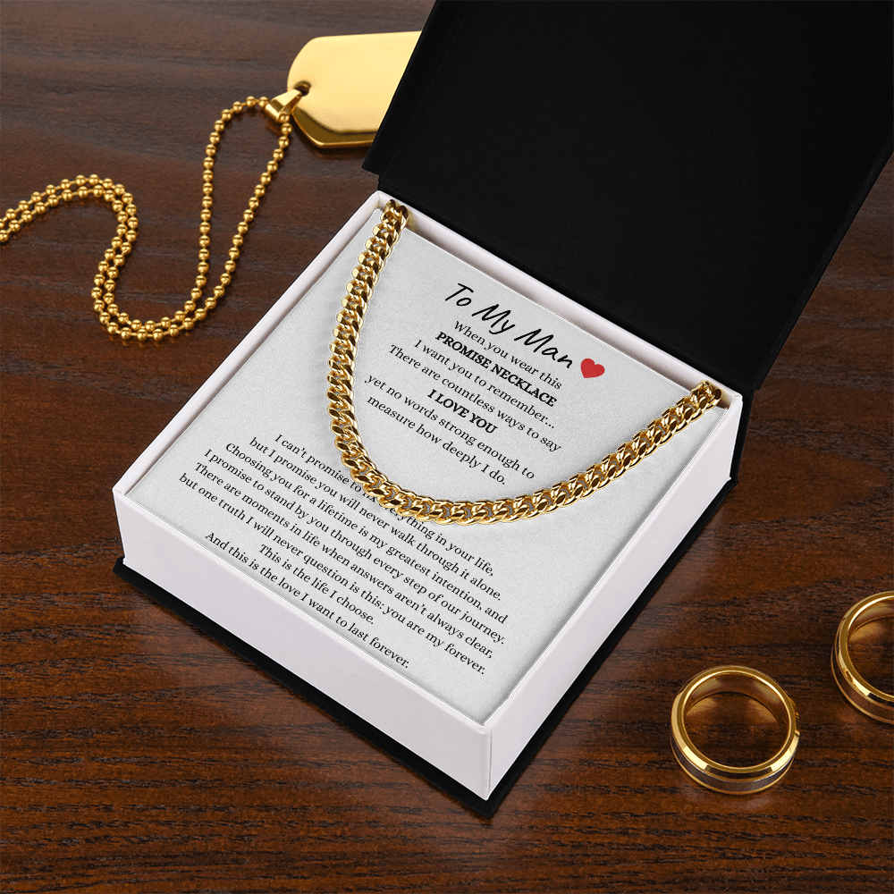 To My Man Promise Necklace – A Meaningful Gift for the Husband I Choose Forever