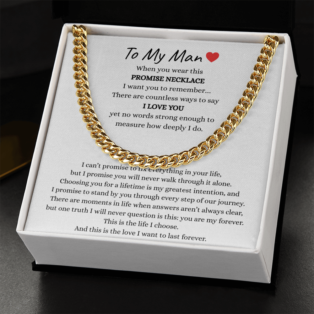 To My Man Promise Necklace – A Meaningful Gift for the Husband I Choose Forever