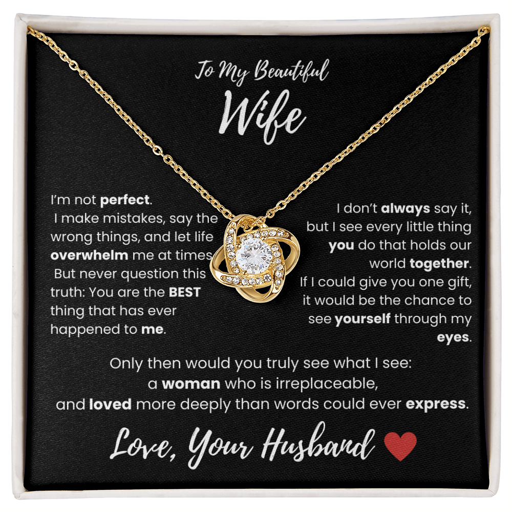 To My Love Knot Necklace – A Meaningful Gift from Husband to Wife