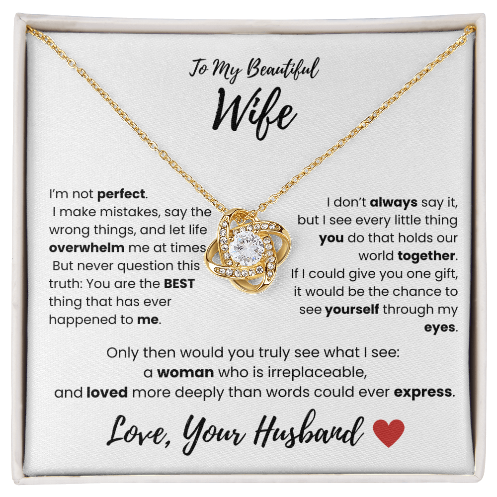 To My Love Love Knot Necklace – A Meaningful Gift from Husband to Wife