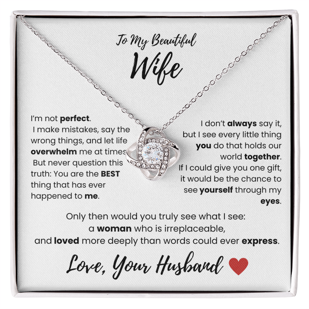 To My Love Love Knot Necklace – A Meaningful Gift from Husband to Wife