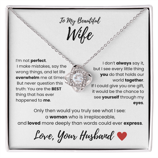 To My Love Love Knot Necklace – A Meaningful Gift from Husband to Wife