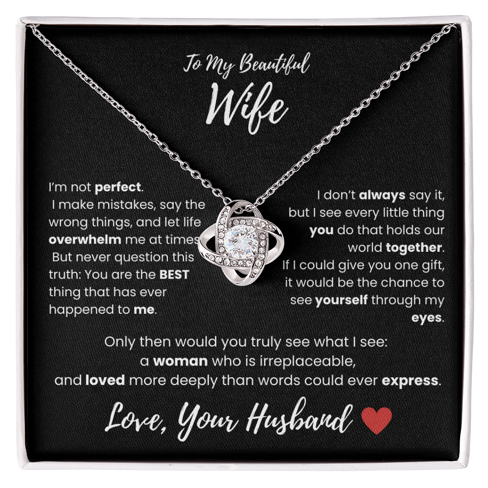 To My Love Knot Necklace – A Meaningful Gift from Husband to Wife