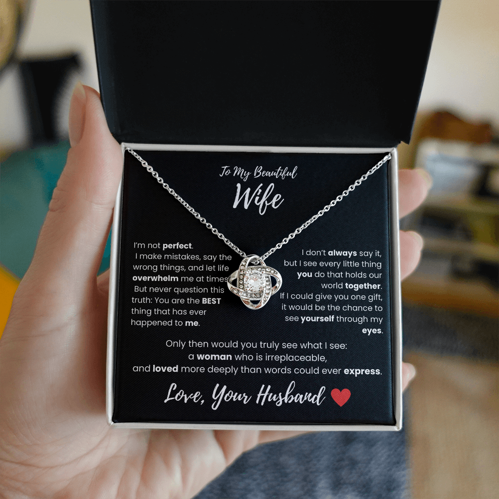 To My Love Knot Necklace – A Meaningful Gift from Husband to Wife