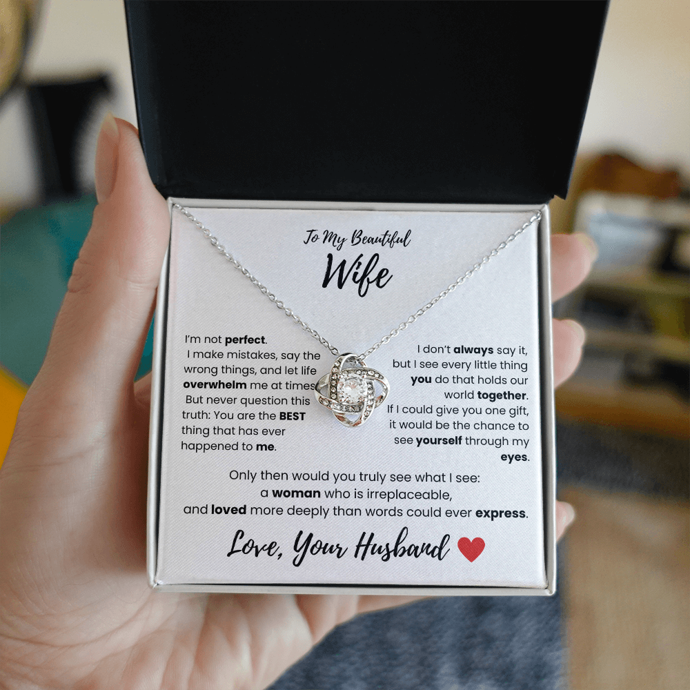 To My Love Love Knot Necklace – A Meaningful Gift from Husband to Wife
