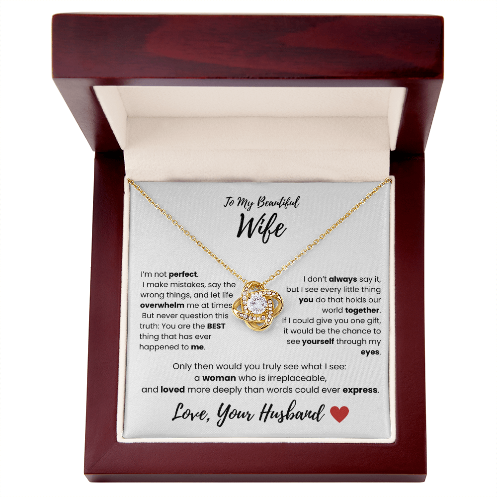To My Love Love Knot Necklace – A Meaningful Gift from Husband to Wife