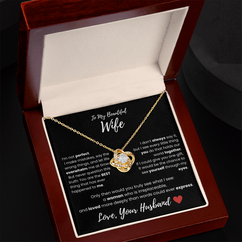 To My Love Knot Necklace – A Meaningful Gift from Husband to Wife