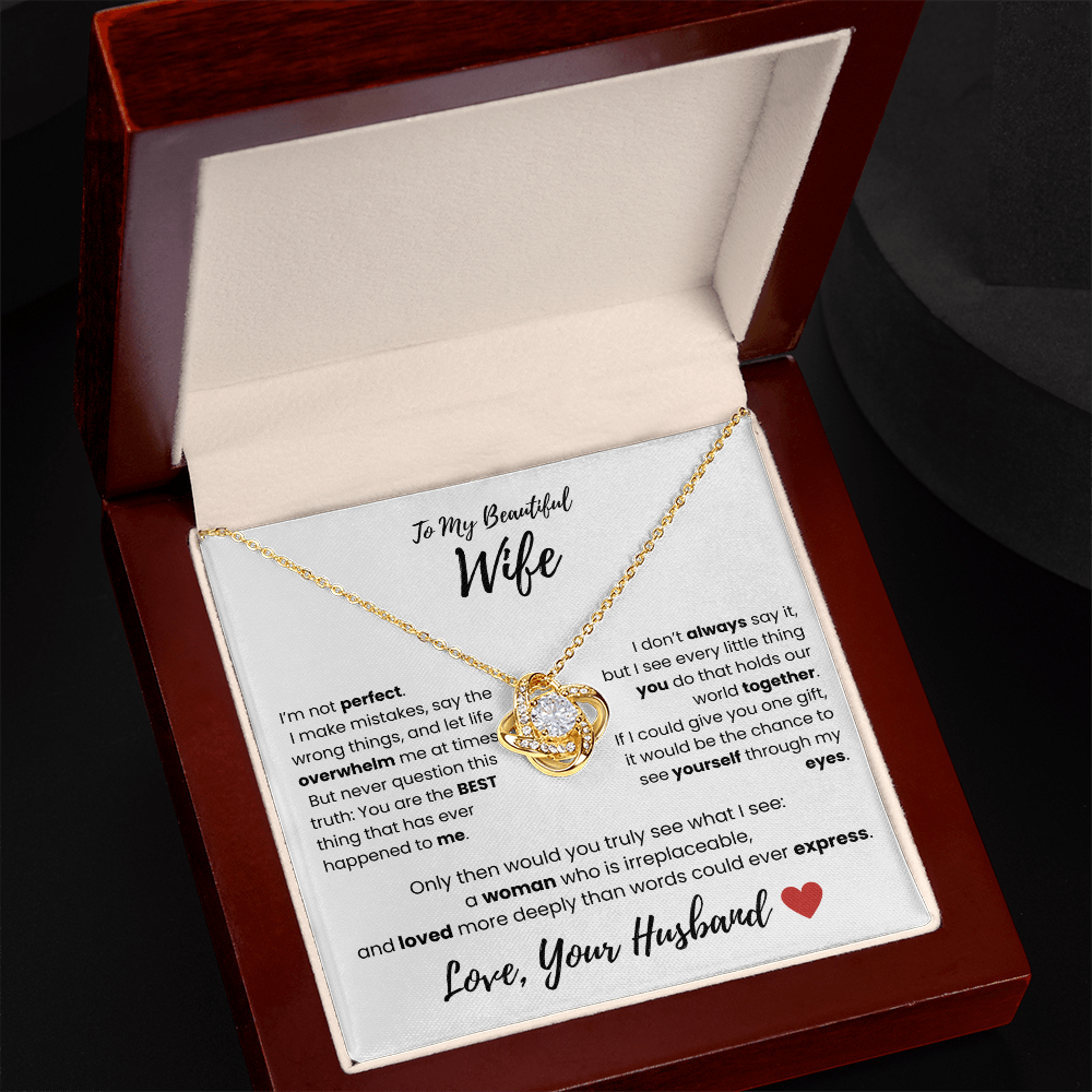 To My Love Love Knot Necklace – A Meaningful Gift from Husband to Wife