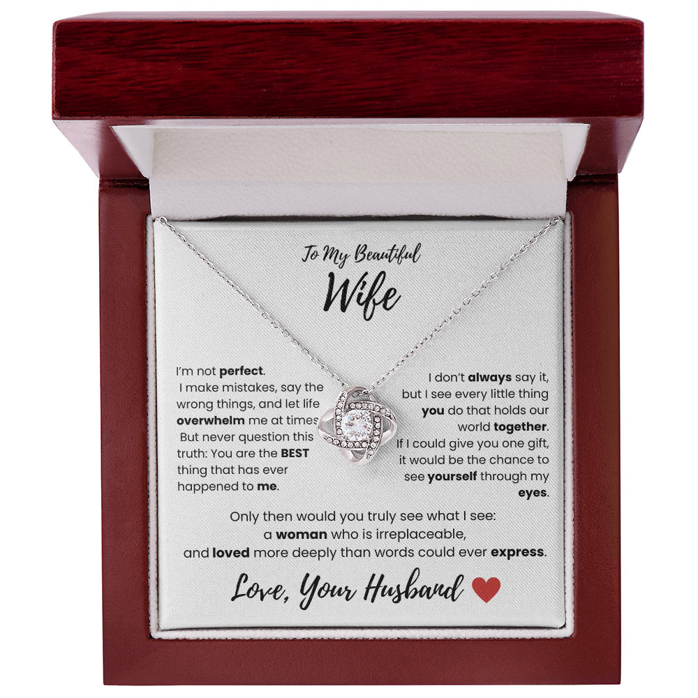 To My Love Love Knot Necklace – A Meaningful Gift from Husband to Wife