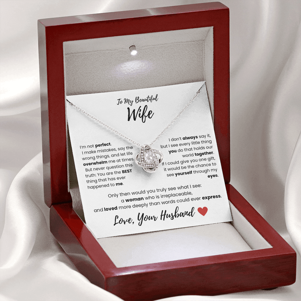 To My Love Love Knot Necklace – A Meaningful Gift from Husband to Wife